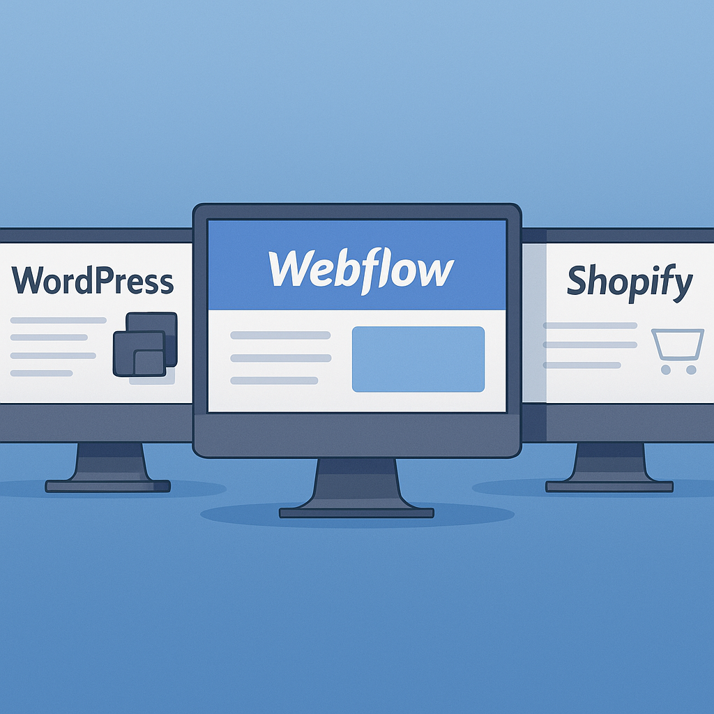 Quel CMS choisir pour votre site web en 2025 ? WordPress, Webflow ou Shopify ?
